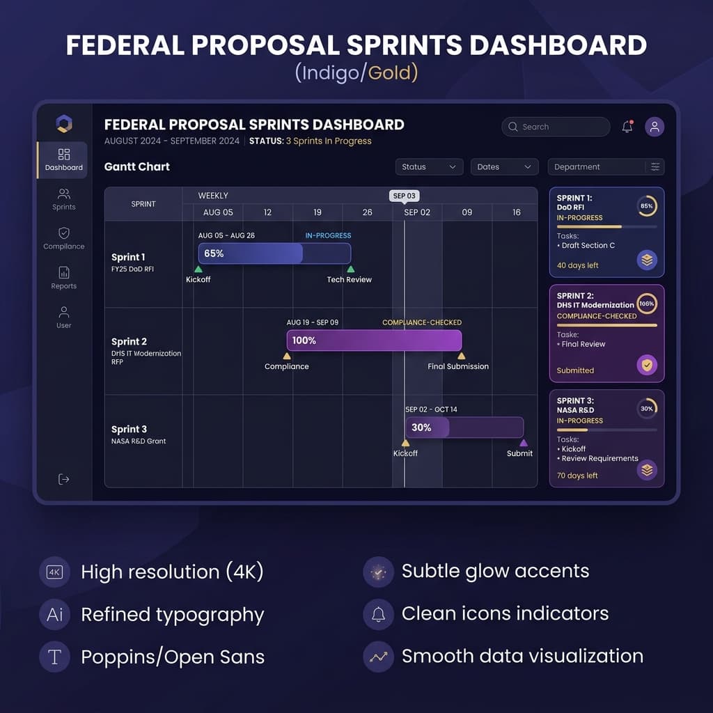 GovTruss done-for-you concierge sprints dashboard